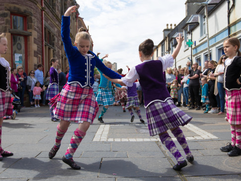 Dancing display in town centre